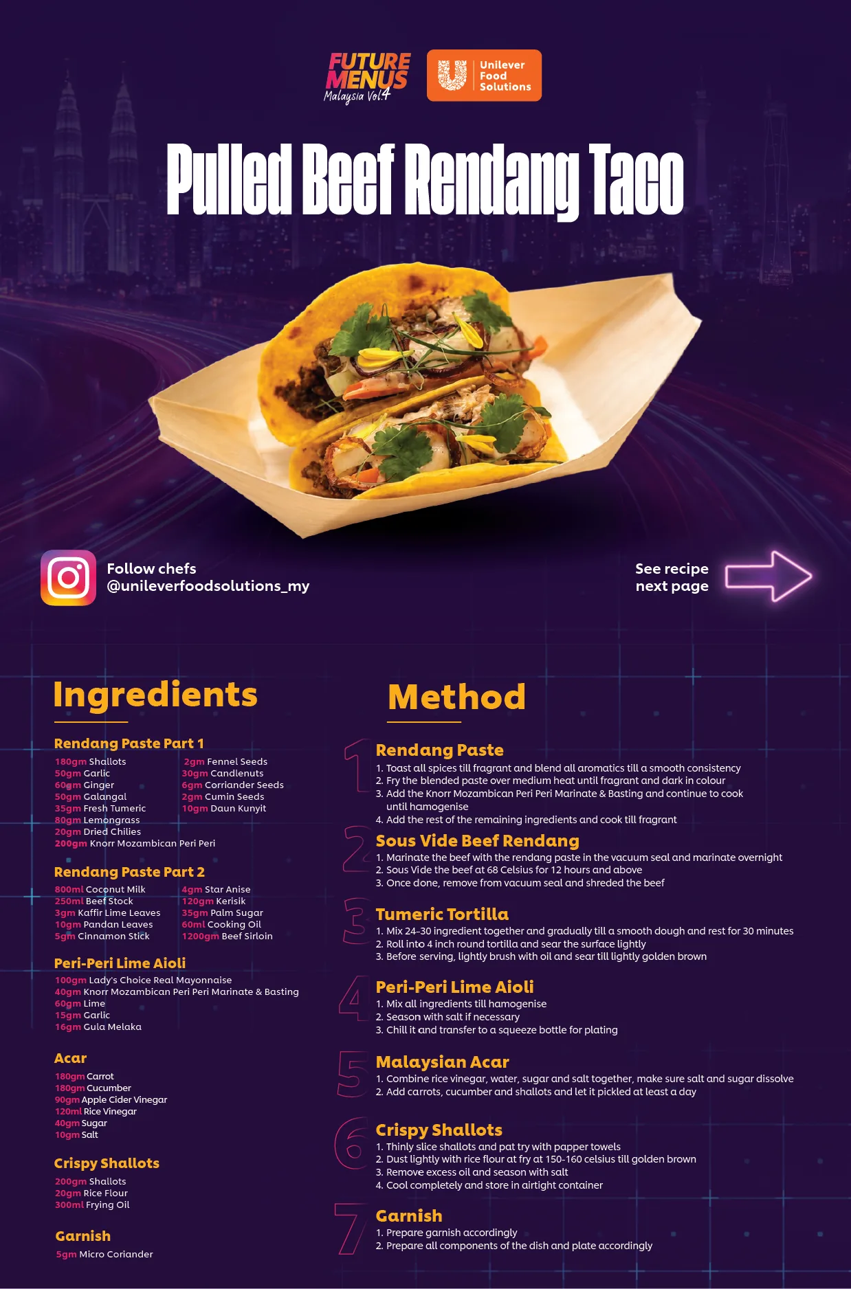 Pulled Beef Rendang Taco